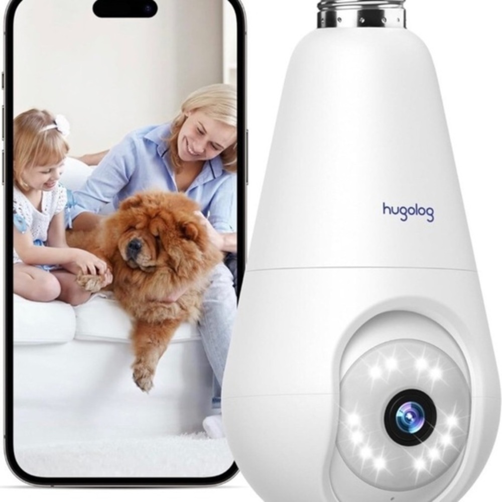 2K Light Bulb Security Camera Wireless Outdoor-2.4GHz